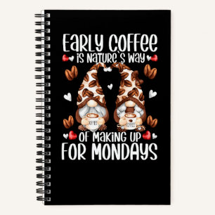Cuaderno Gnomo Lindo Para Los Lunes Y Cita De Café De Mamá 