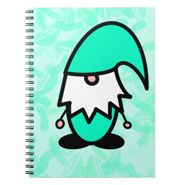 Cuaderno Gnomo verde azulado (Frente)