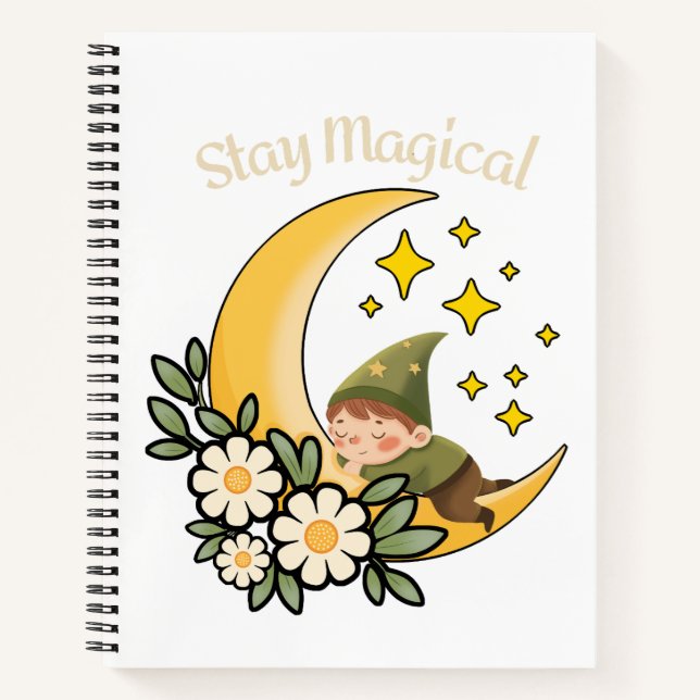 Cuaderno Gnomos Mágicos en la Luna Creciente (Anverso)