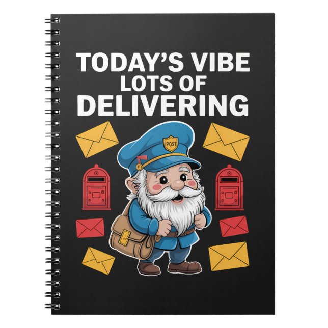 Cuaderno Gnomos Trabajadores Postales Correo (Frente)