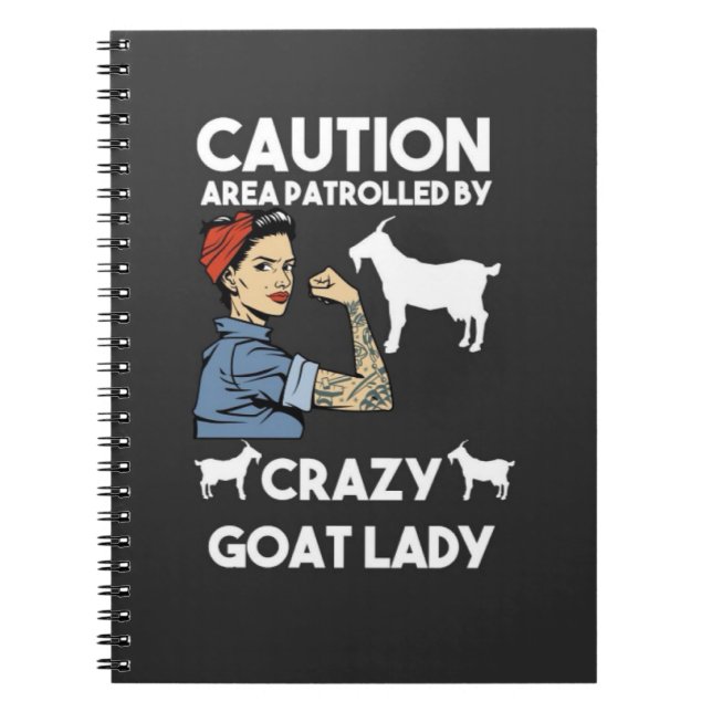 Cuaderno Goat Gifts For Her Girl Farm Women Farmer Lady (Frente)