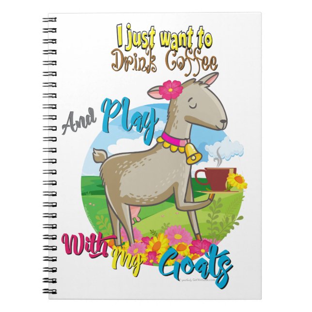 Cuaderno GOAT | Sólo quiere beber café con cabras (Frente)