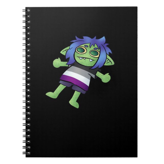 Cuaderno Goblincore Asexual Pride Goblin Classic (Frente)