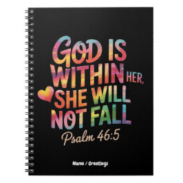 Cuaderno God is Within Her, She Will Not Fall  Bible Women