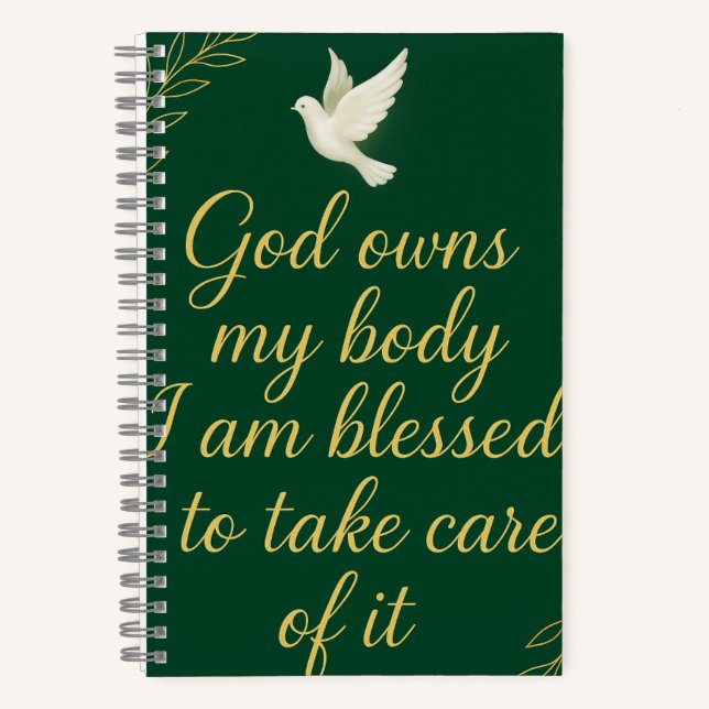 Cuaderno God own you body Journal.  (Anverso)