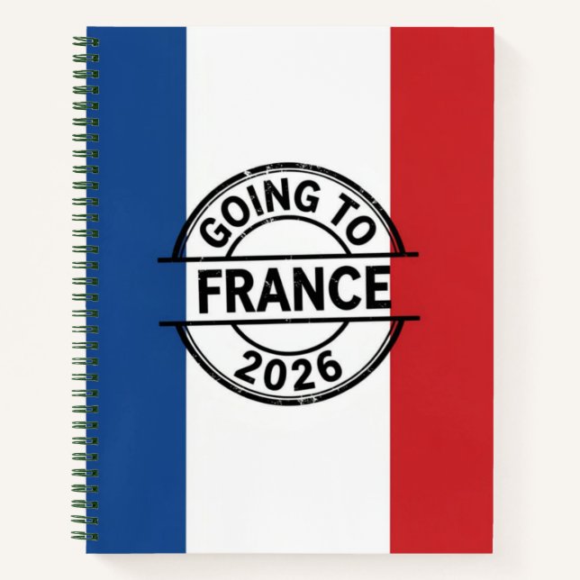 Cuaderno Going to France 2026 Notebook (Anverso)