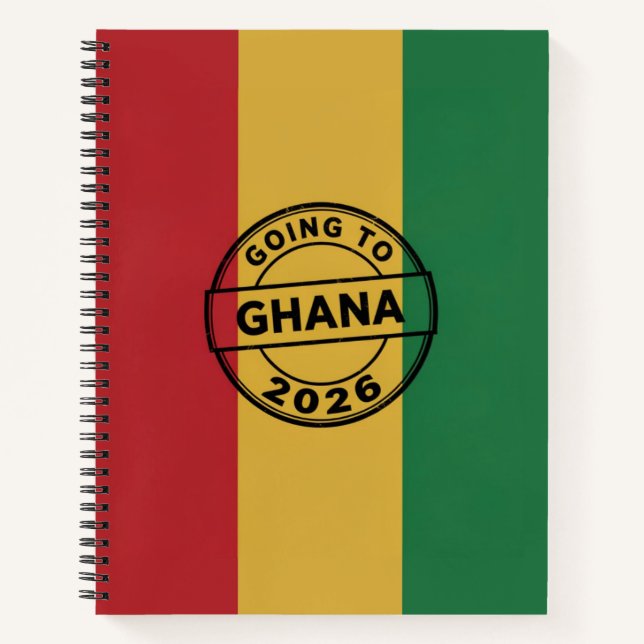 Cuaderno Going to Ghana 2026 Notebook (Anverso)