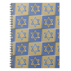 Cuaderno Gold Blue Star of David Art Panels