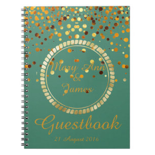 Cuaderno Gold Confetti Purpurina Faux Relieve metalizado Gr
