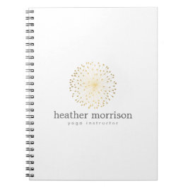 Cuaderno GOLD DANDELION STARBURST LOGO en BLANCO