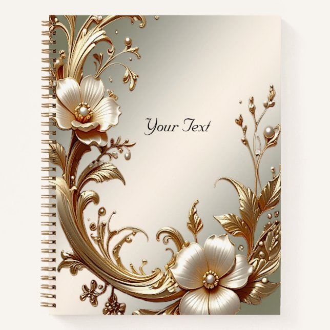 Cuaderno Gold Floral Notebook (Anverso)