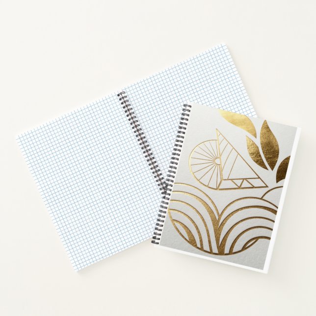 Cuaderno Gold Foil Abstract Nature Art (Interior)