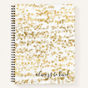 Cuaderno Gold Glam Hearts Bokeh