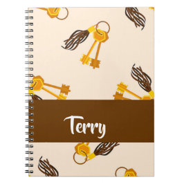 Cuaderno Gold house keys on pink