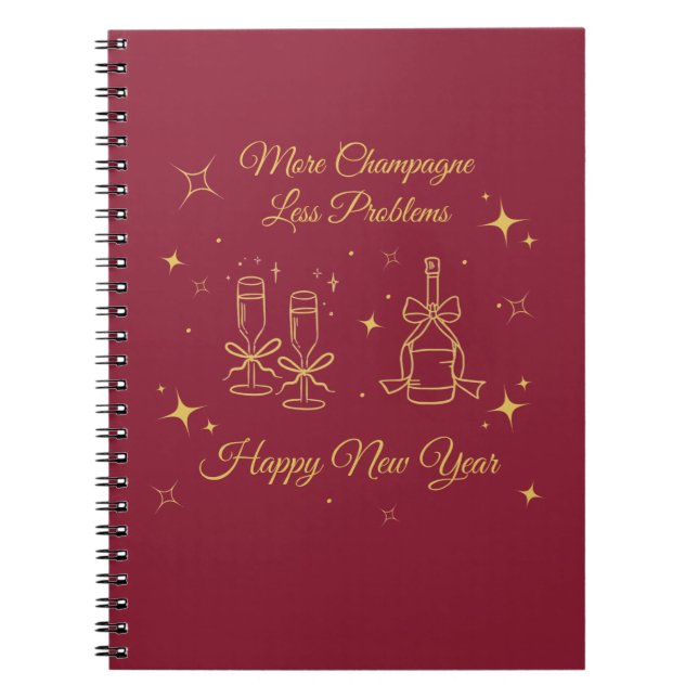 Cuaderno Gold Line Art New Year Design (Frente)