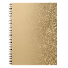 Cuaderno Gold Notebook with Glitter Edges – Glam Chic