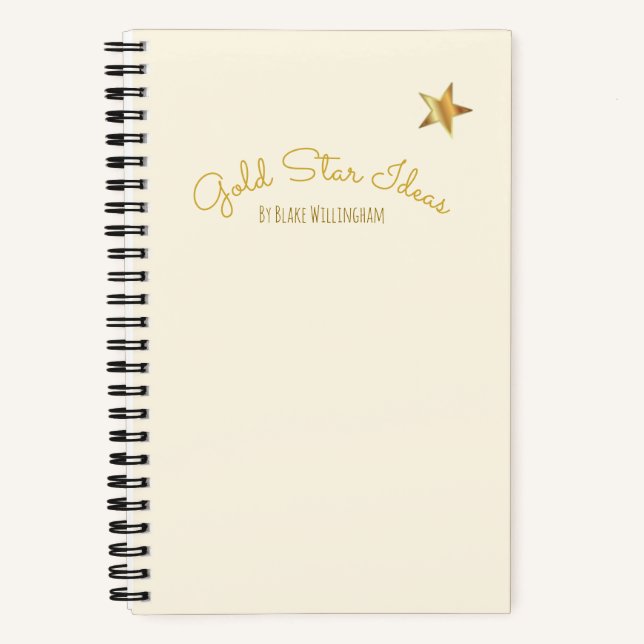 Cuaderno Gold Star Ideas Personalized Sketchbook (Anverso)