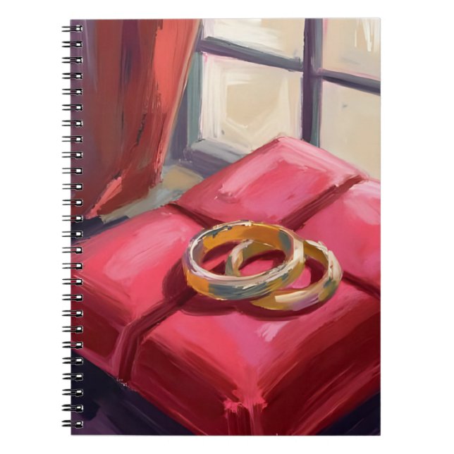 Cuaderno Gold Wedding Rings Watercolor (Frente)