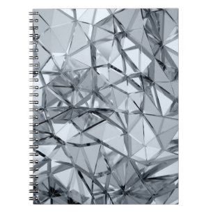 Cuaderno Golden 3D Metalizado: fondo geométrico