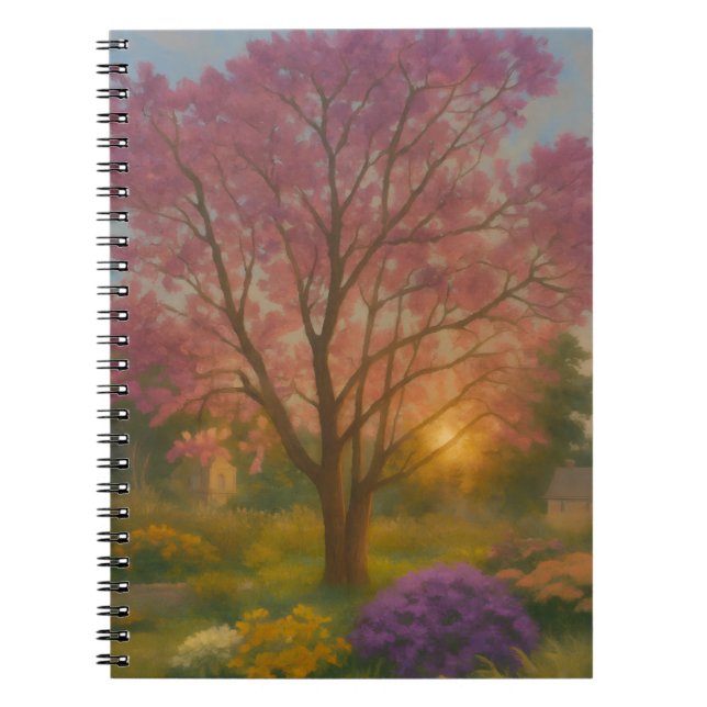 Cuaderno Golden Bloom - Pintura de los jardines de la puest (Frente)