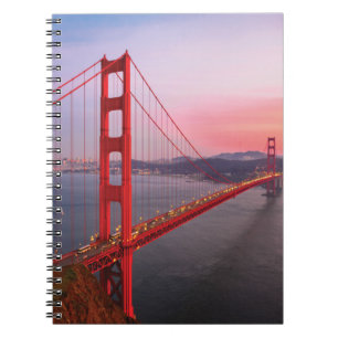 Cuaderno Golden gate bridge throw pillow