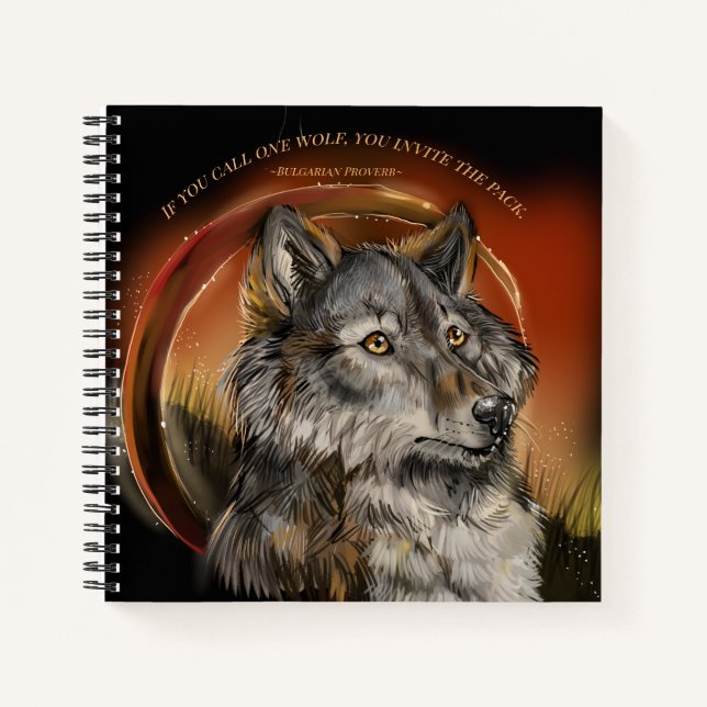 Cuaderno Golden Gaze Wolf (Anverso)