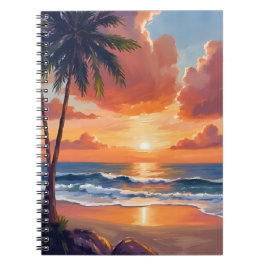 Cuaderno Golden Hour Cove | Tropical Ocean Watercolor