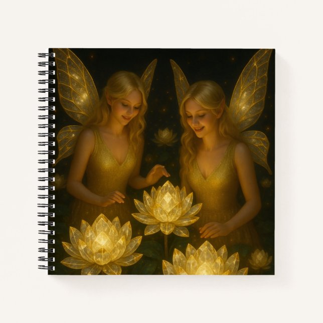 Cuaderno Golden Lotus Fairy Gift Magical Fantasy (Anverso)