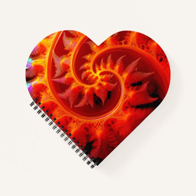 Cuaderno Golden Mandelbrot Set With Fern Accents (Anverso)