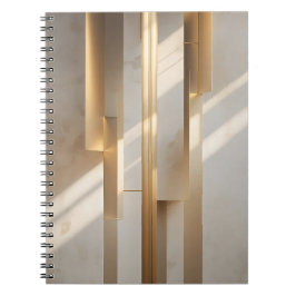 Cuaderno Golden Meridian – Minimalist Gold Architectural Lu