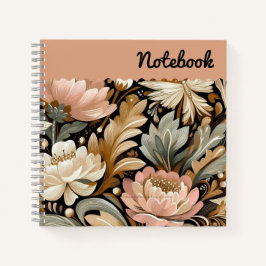 Cuaderno Golden Peonies & Bells - Grunge Folk Art Journal