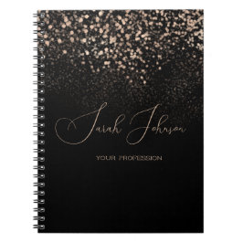 Cuaderno Golden Rain Black Personalized Profesional