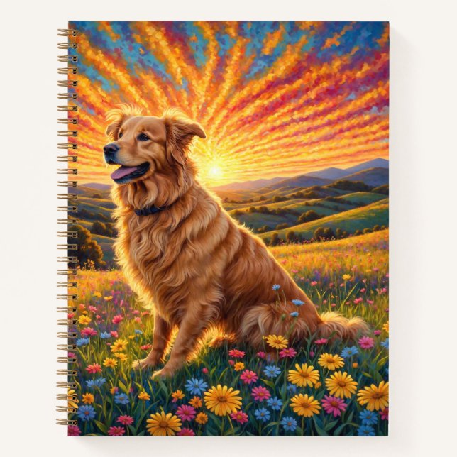 Cuaderno Golden Retriever dog (Anverso)