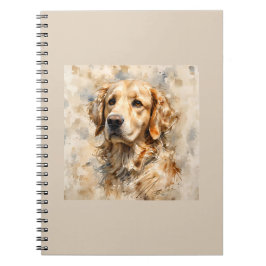 Cuaderno Golden Retriever Dog Art Design 
