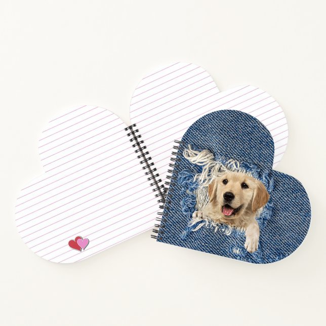 Cuaderno Golden Retriever en Blue Jean Hole (Interior)