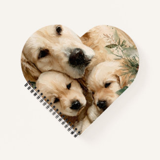 Cuaderno Golden Retriever Family Puppies