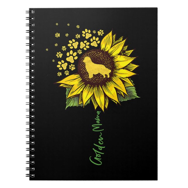 Cuaderno Golden Retriever Goldie Dog Golden Mom Sunflower G (Frente)
