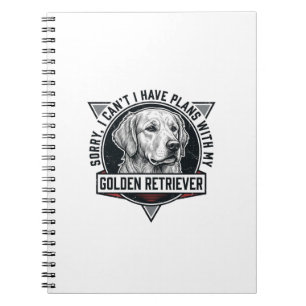 Cuaderno Golden Retriever Lo siento, tengo planes Amante de