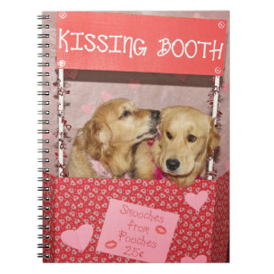 Cuaderno Golden retriever que besa la cabina