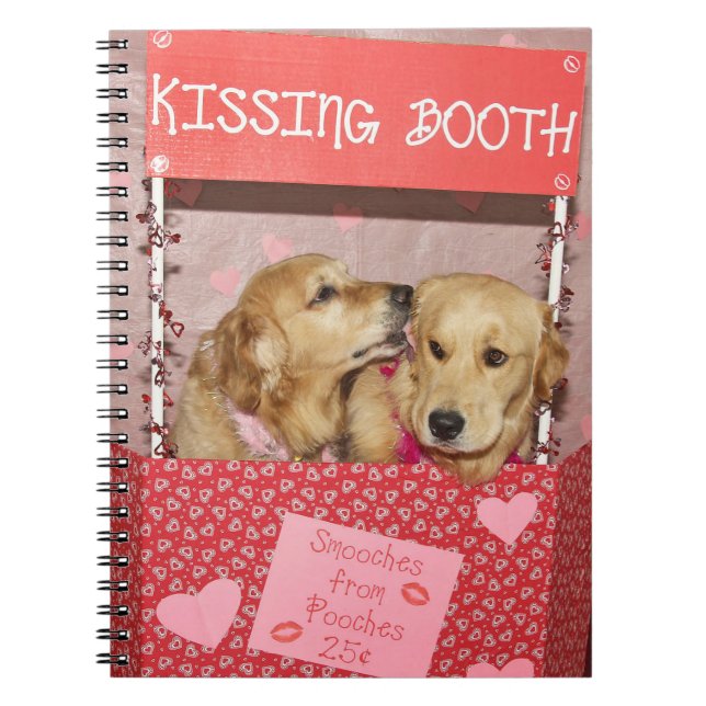 Cuaderno Golden retriever que besa la cabina (Frente)