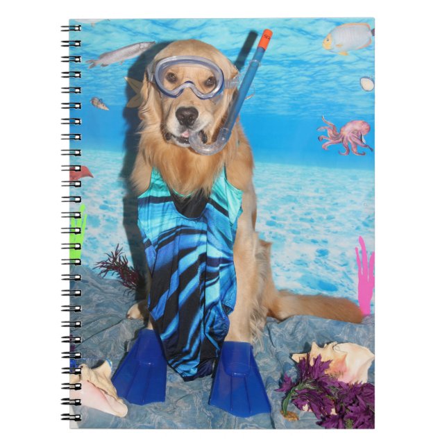 Cuaderno Golden retriever Snorkeler (Frente)