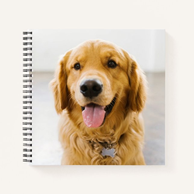 Cuaderno Golden Retriever Sonriendo (Anverso)