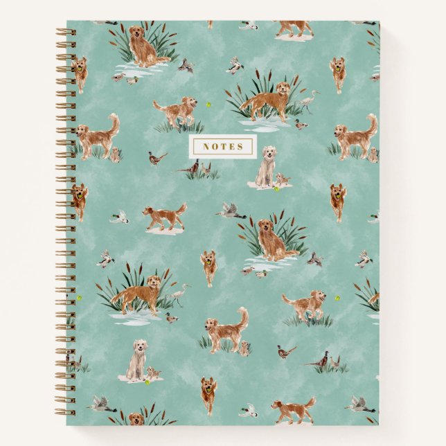 Cuaderno GOLDEN RETRIEVER TOILE Acuático (Anverso)