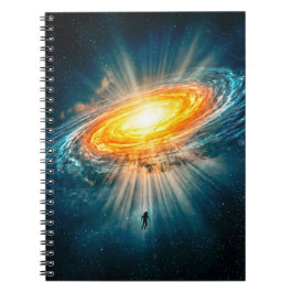 Cuaderno Golden Spiral Galaxy Astronaut Sci-Fi Space