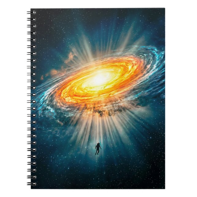 Cuaderno Golden Spiral Galaxy Astronaut Sci-Fi Space (Frente)