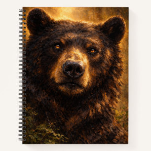 Cuaderno Golden Timber Arte de vida silvestre de oso Cu