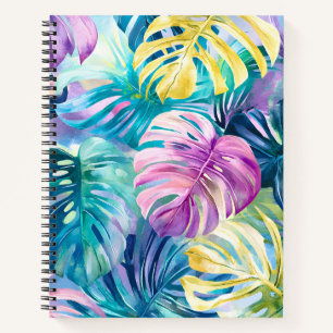 Cuaderno Golden Watercolor Tropical Leaves Paradise
