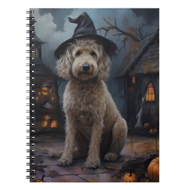 Cuaderno Goldendoodle Pumpkins Halloween Scary (Frente)