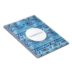 Cuaderno Goles tribales azules de Aqua White