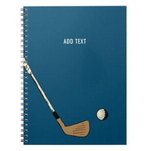 Cuaderno Golf azul personalizado moderno